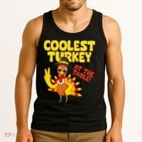 Coolest Turkey At The Table Thanksgiving Funny Tank Top thumb 3