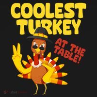 Coolest Turkey At The Table Thanksgiving Funny Visor thumb 3