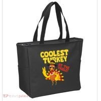 Coolest Turkey At The Table Thanksgiving Funny Tote Bag thumb 2