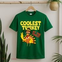 Coolest Turkey At The Table Thanksgiving Funny T-Shirt thumb 2