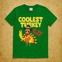Coolest Turkey At The Table Thanksgiving Funny T-Shirt thumb 5