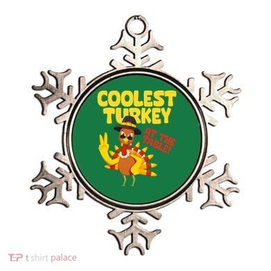 Coolest Turkey At The Table Thanksgiving Funny Ornament