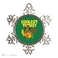 Coolest Turkey At The Table Thanksgiving Funny Ornament thumb 0