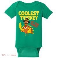 Coolest Turkey At The Table Thanksgiving Funny Baby Bodysuit thumb 0