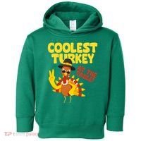 Coolest Turkey At The Table Thanksgiving Funny Toddler Hoodie thumb 0