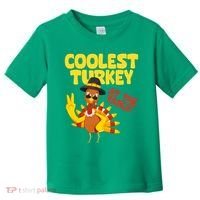 Coolest Turkey At The Table Thanksgiving Funny Toddler T-Shirt thumb 0