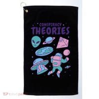 Conspiracy Theories Alien Space Golf Towel thumb 0