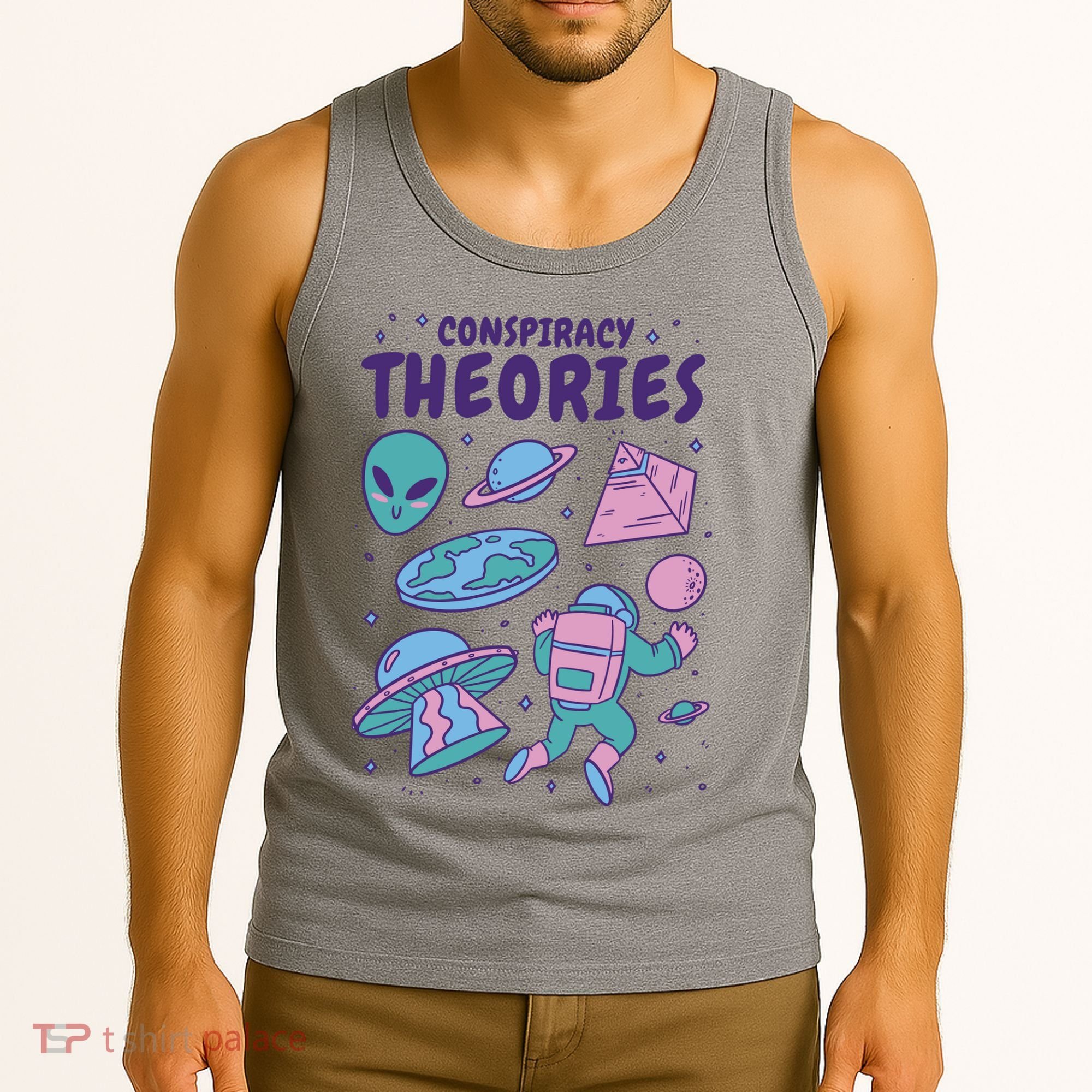 Conspiracy Theories Alien Space Tank Top