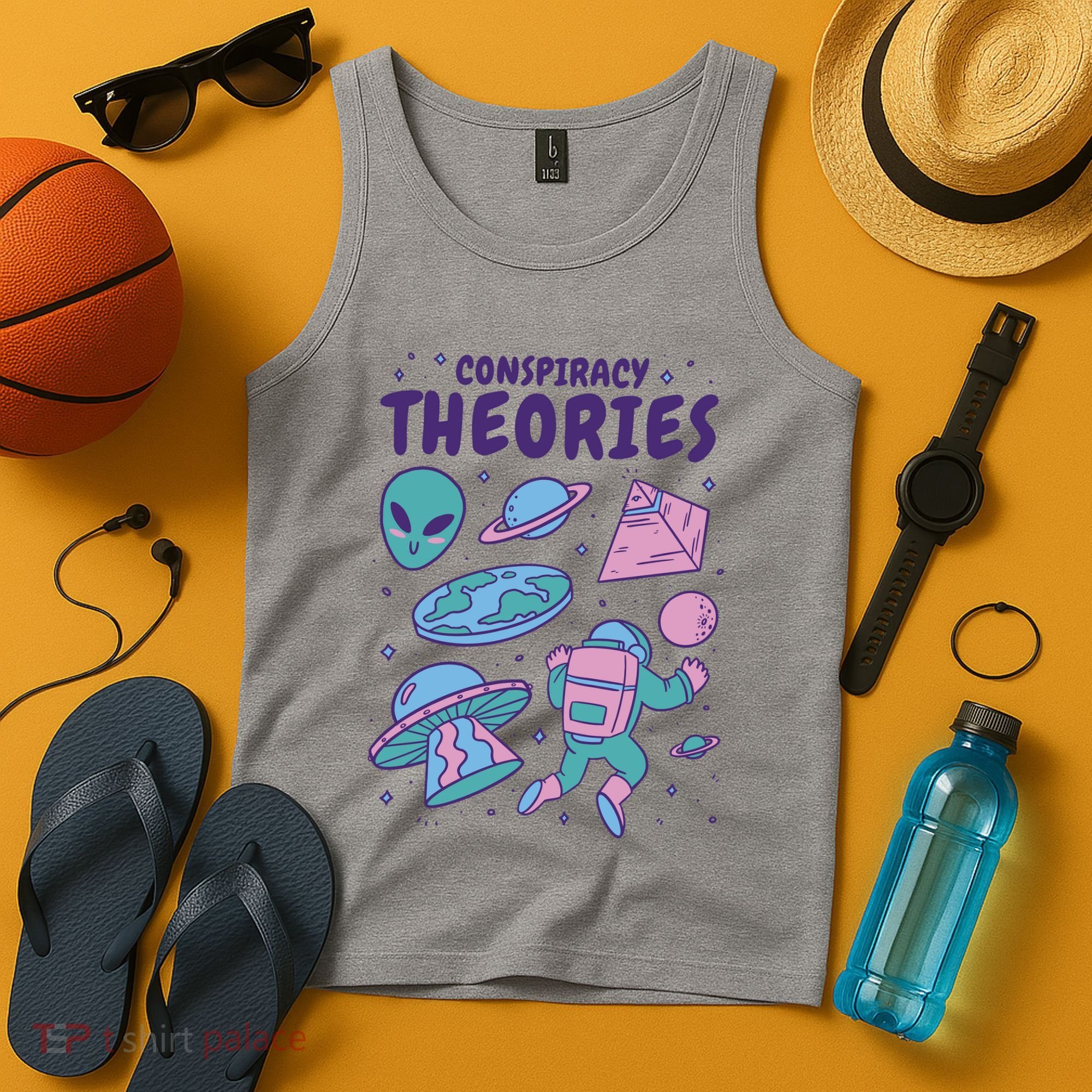 Conspiracy Theories Alien Space Tank Top