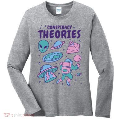 Conspiracy Theories Alien Space Women's Long Sleeve Shirt
