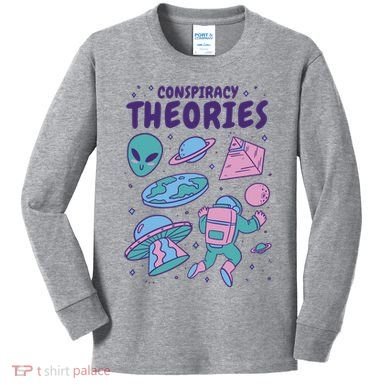 Conspiracy Theories Alien Space Kids Long Sleeve Shirt