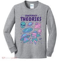 Conspiracy Theories Alien Space Kids Long Sleeve Shirt thumb 0