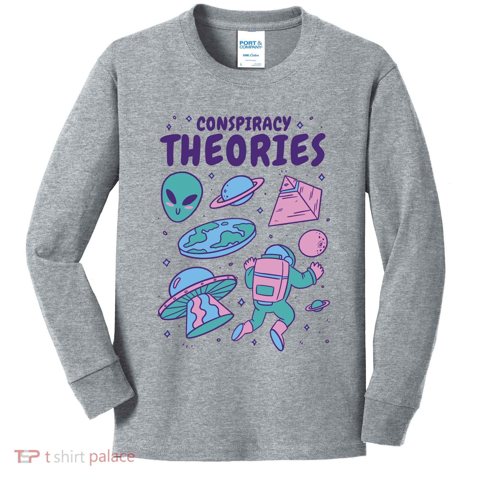 Conspiracy Theories Alien Space Kids Long Sleeve Shirt