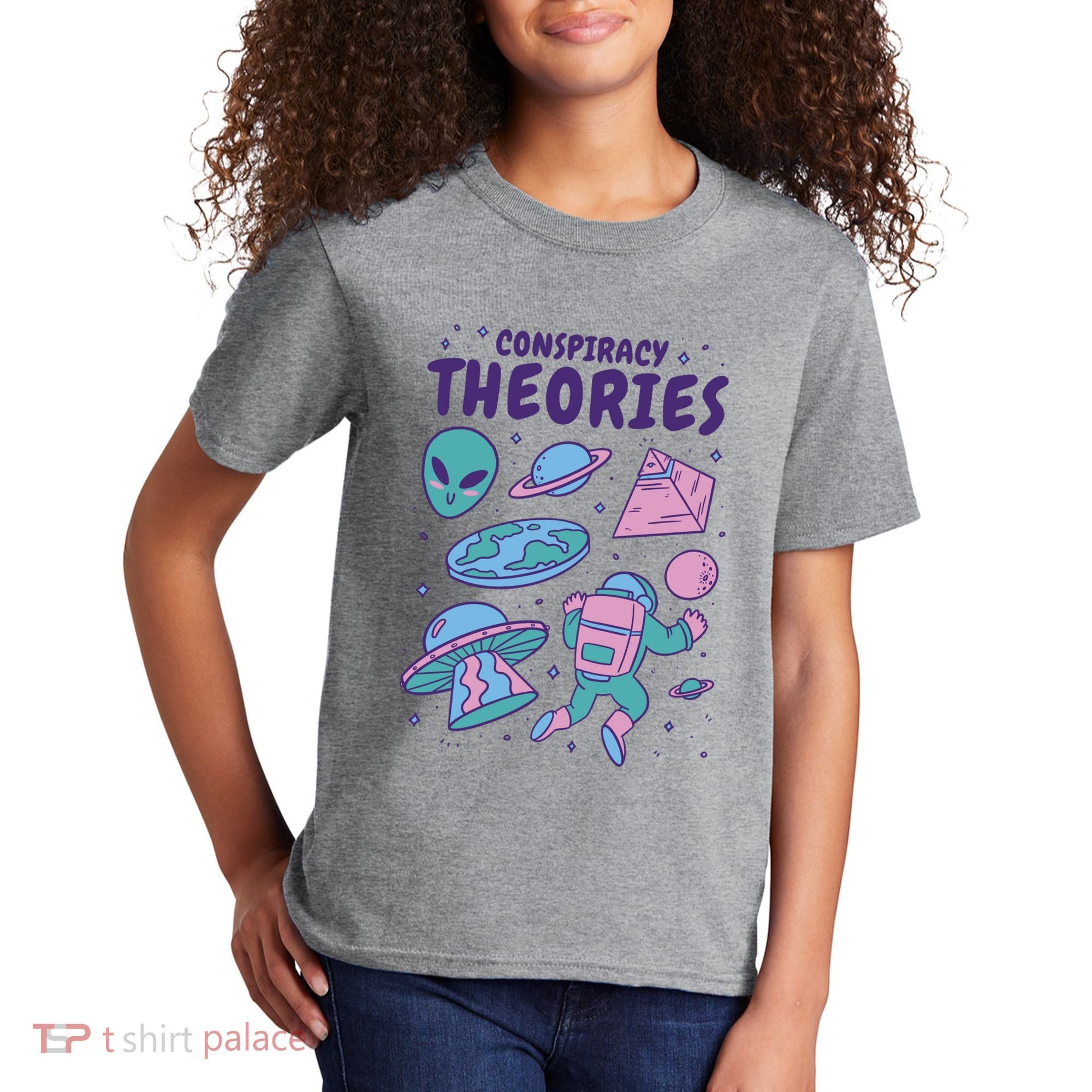 Conspiracy Theories Alien Space Kids T-Shirt