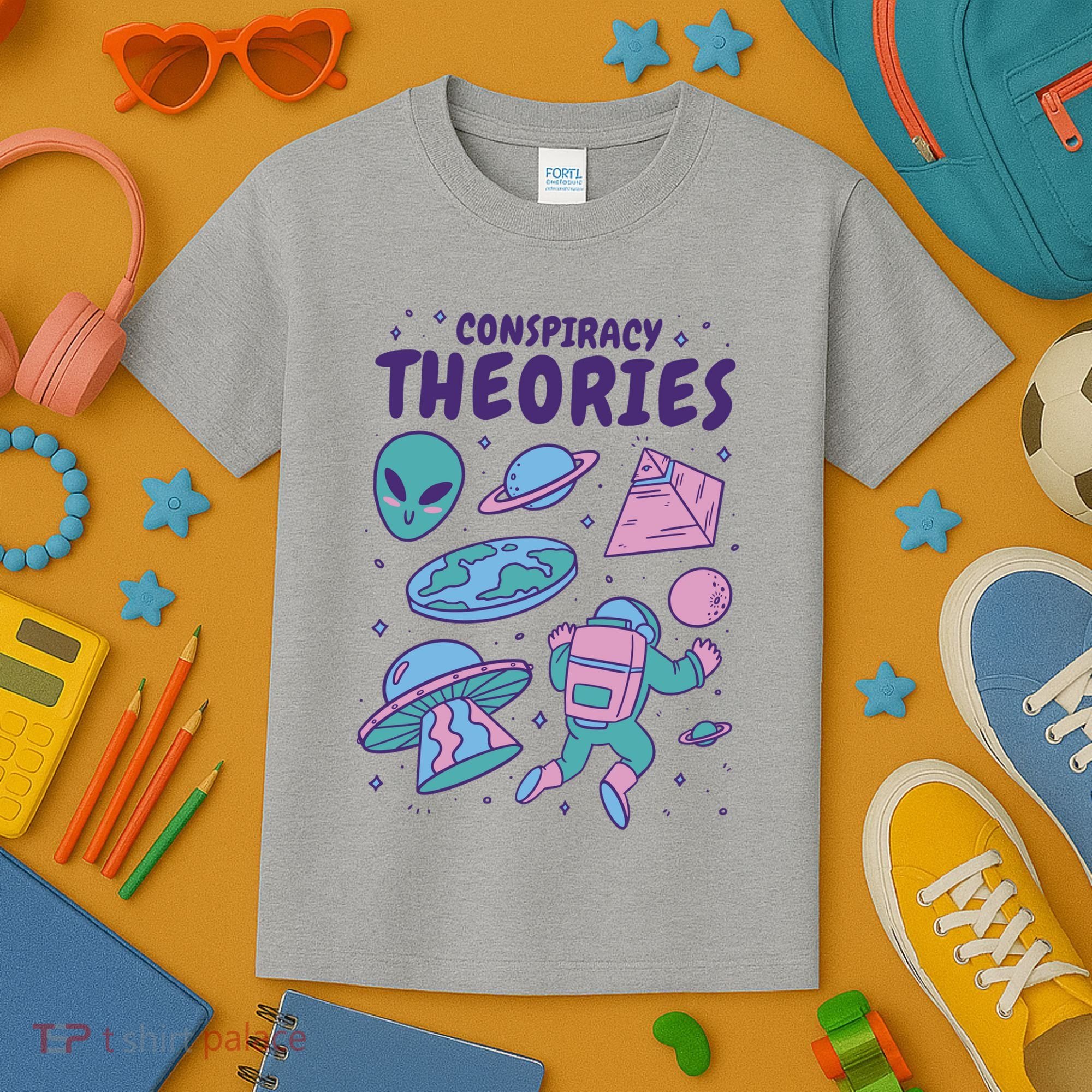 Conspiracy Theories Alien Space Kids T-Shirt