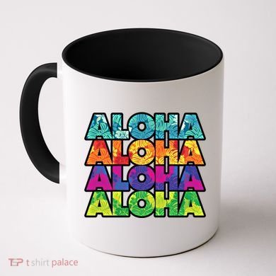Colorful Tropical Aloha Hawaiian Hawaii Coffee Mug