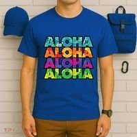 Colorful Tropical Aloha Hawaiian Hawaii T-Shirt thumb 6