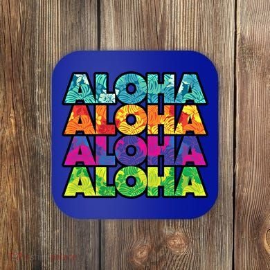 Colorful Tropical Aloha Hawaiian Hawaii Coaster