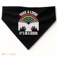 Cute Take A Look It's In A Book USA-Made Doggie Bandana thumb 0