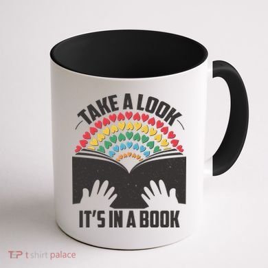 Cute Take A Look It's In A Book Coffee Mug back
