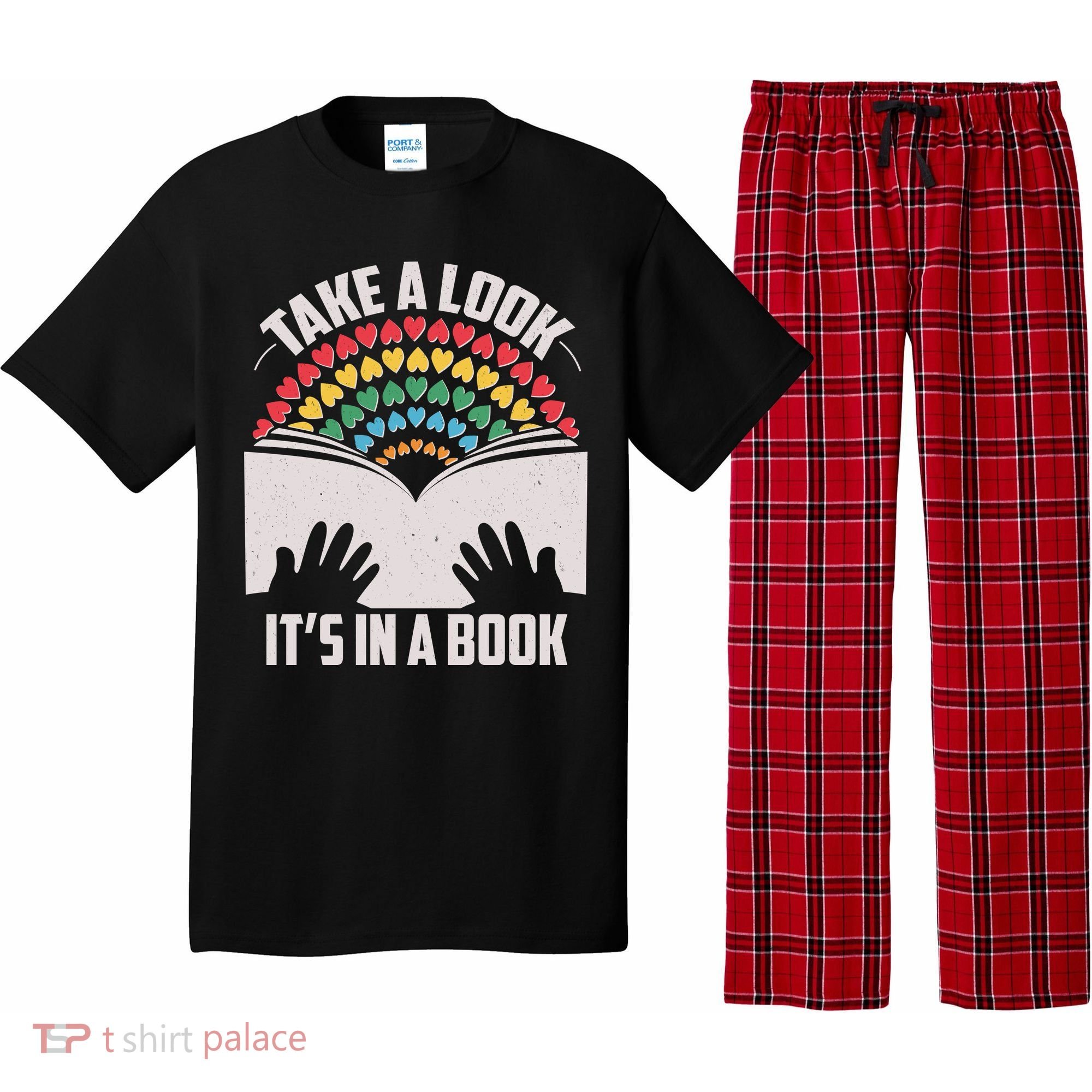 Cute Take A Look It's In A Book Pajama Set