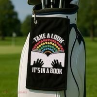 Cute Take A Look It's In A Book Golf Towel thumb 2