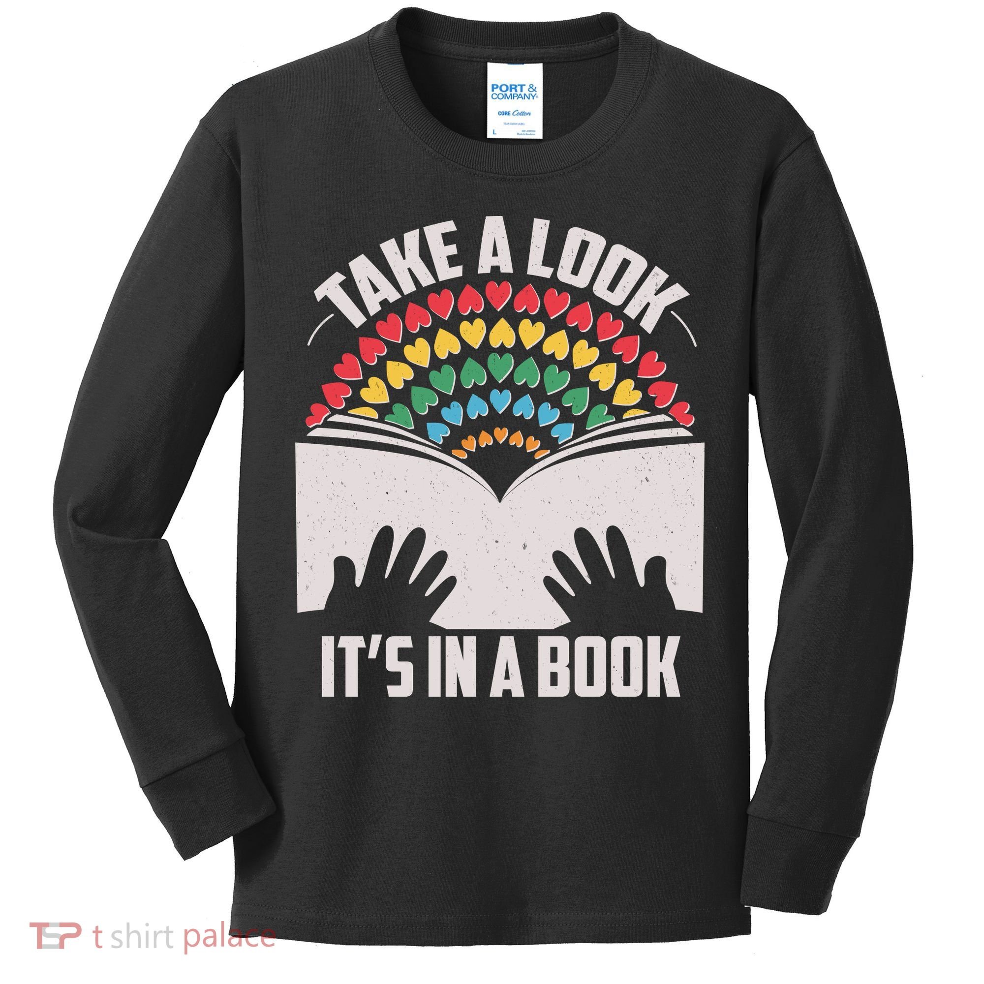 Cute Take A Look It's In A Book Kids Long Sleeve Shirt