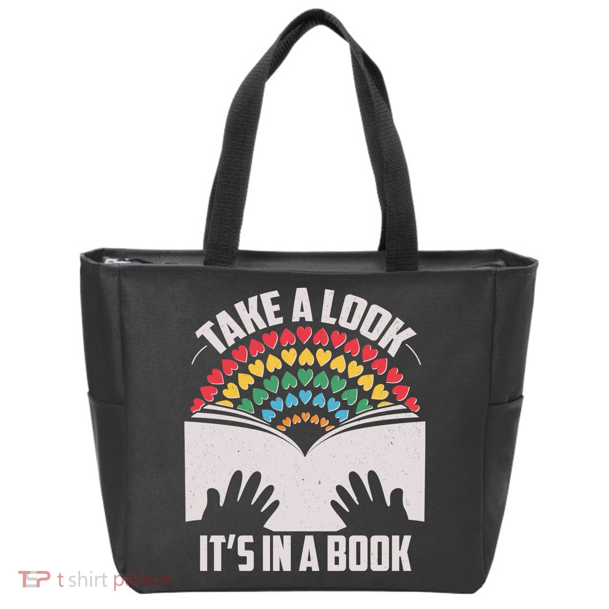 Cute Take A Look It's In A Book Tote Bag