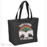 Cute Take A Look It's In A Book Tote Bag thumb 2