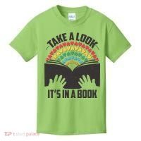 Cute Take A Look It's In A Book Kids T-Shirt thumb 0
