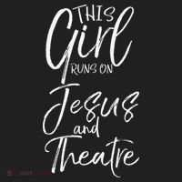 Cute Theater Actor Gift This Girl Runs On Jesus And Theatre Beanie thumb 2