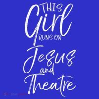 Cute Theater Actor Gift This Girl Runs On Jesus And Theatre Polo thumb 2