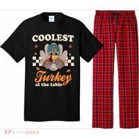 Coolest Turkey At The Table Cute Thanksgiving Pajama Set thumb 0
