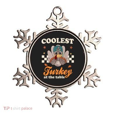 Coolest Turkey At The Table Cute Thanksgiving Ornament