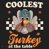 Coolest Turkey At The Table Cute Thanksgiving Hat thumb 2