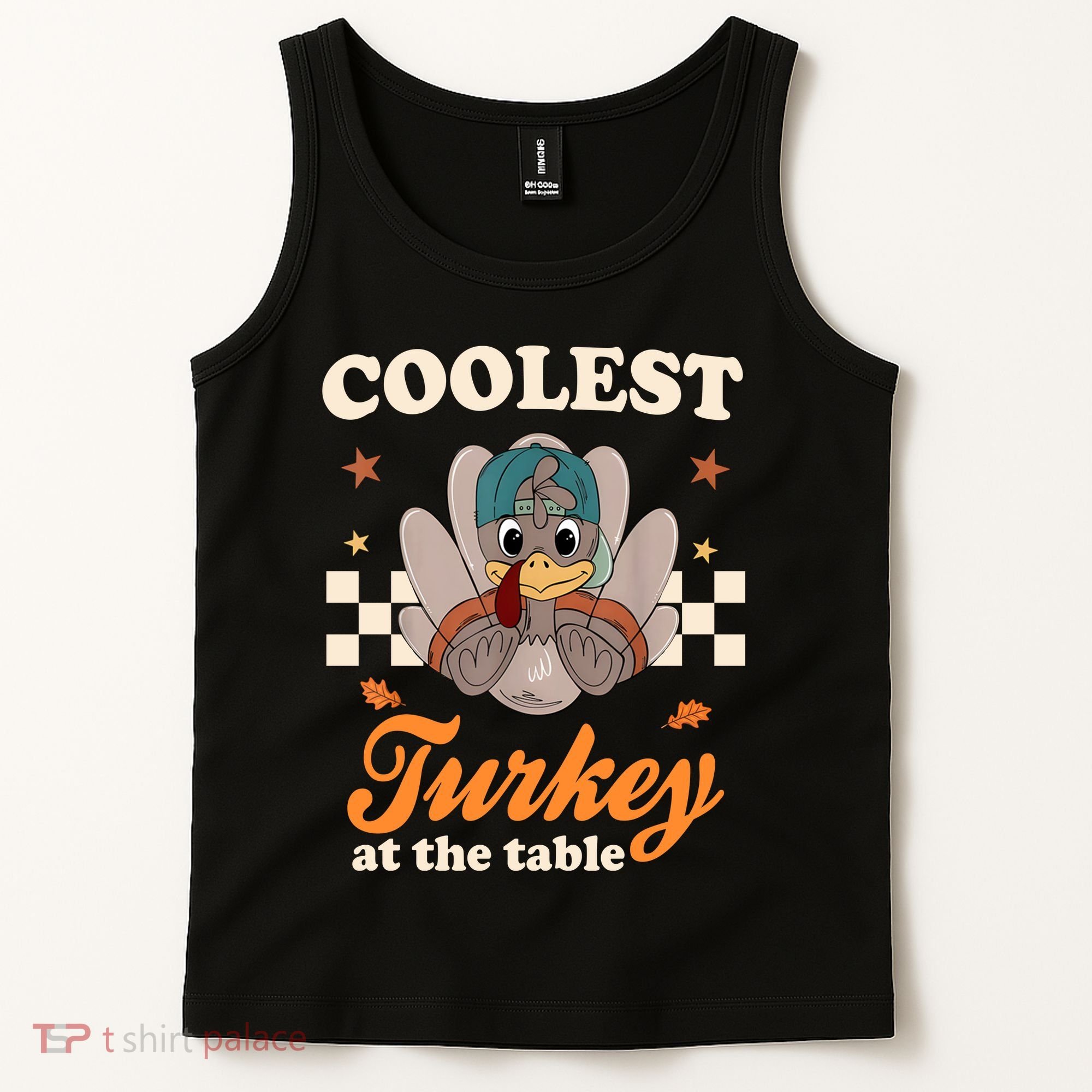 Coolest Turkey At The Table Cute Thanksgiving Tank Top