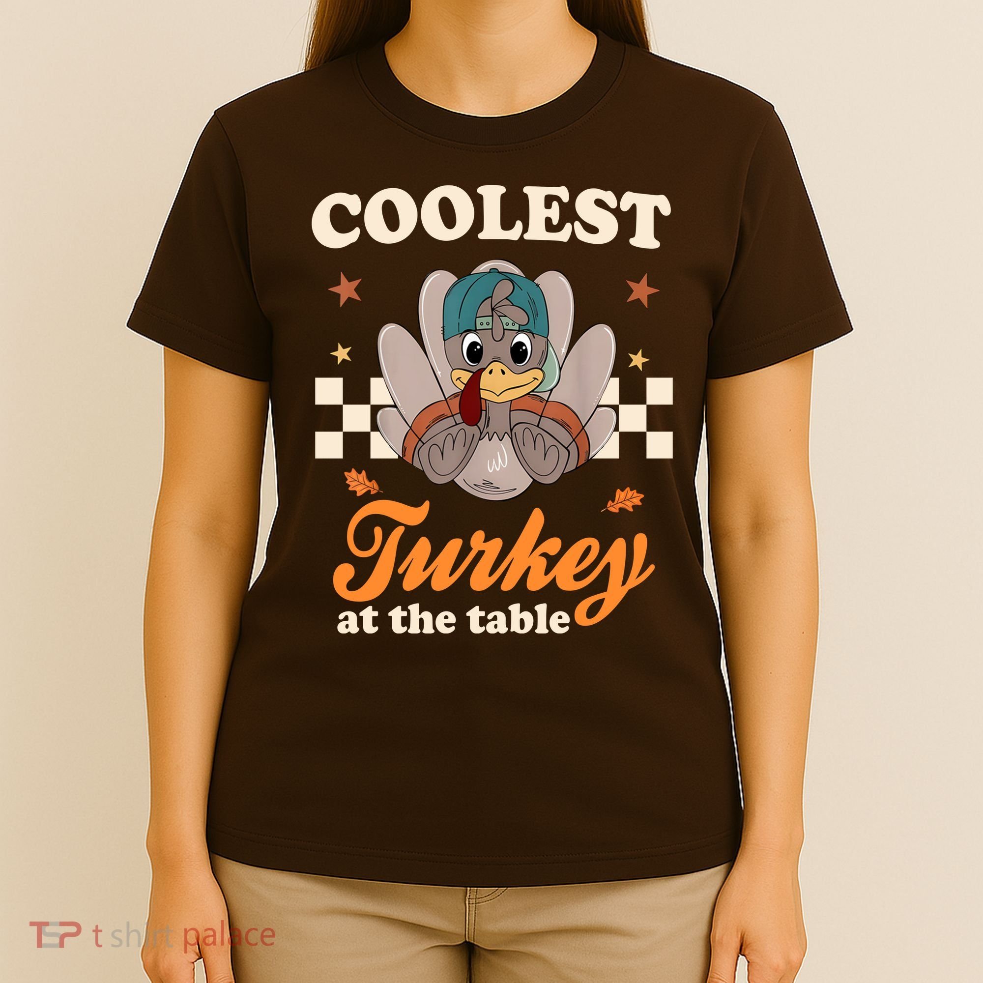 Coolest Turkey At The Table Cute Thanksgiving T-Shirt