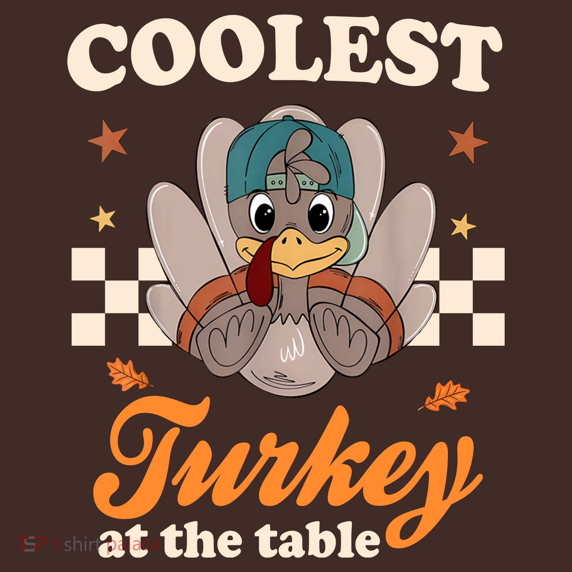 Coolest Turkey At The Table Cute Thanksgiving Kids Hoodie