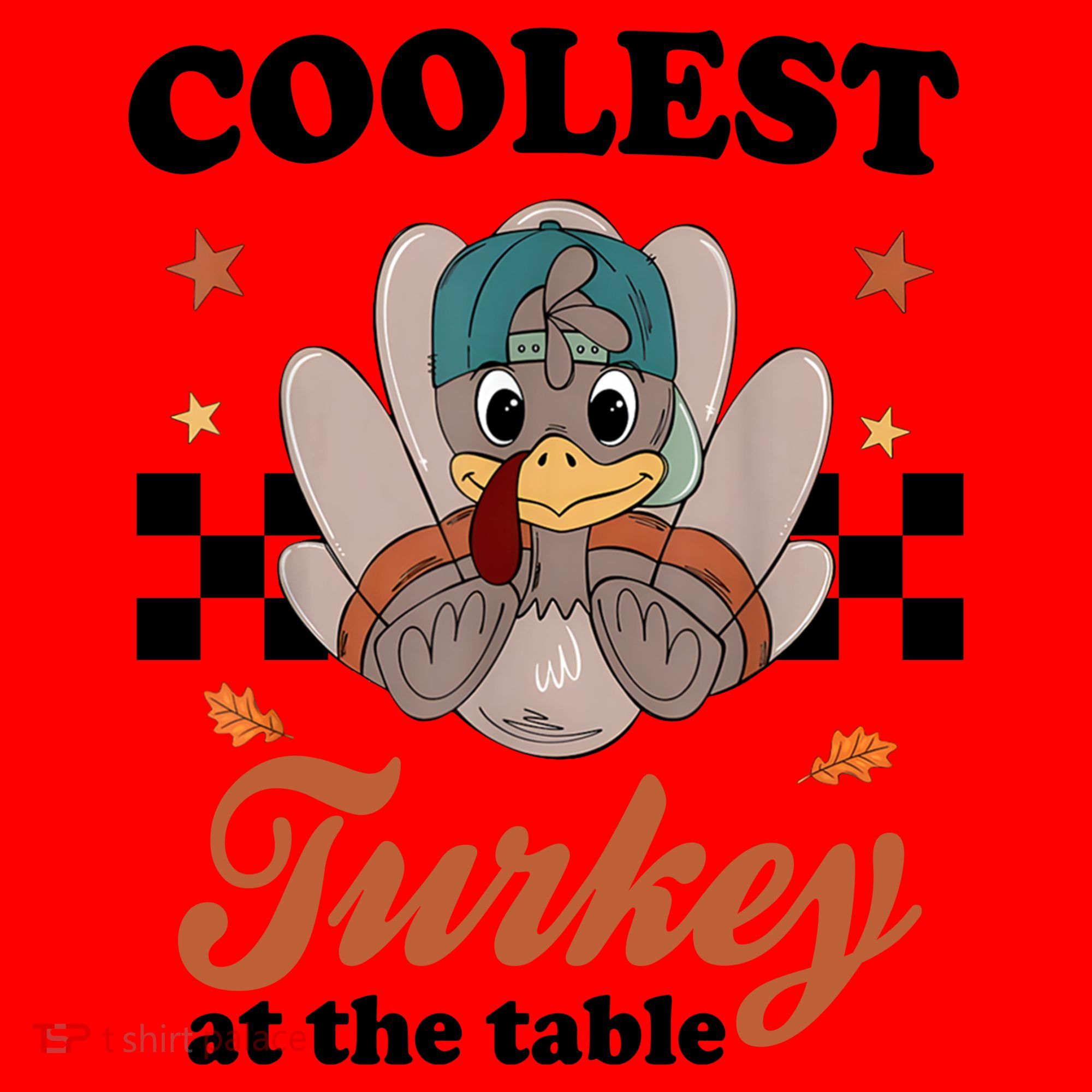 Coolest Turkey At The Table Cute Thanksgiving Santa Hat