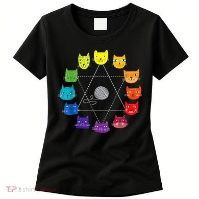 Cat Themed Artist Color Wheel Educational Women's T-Shirt