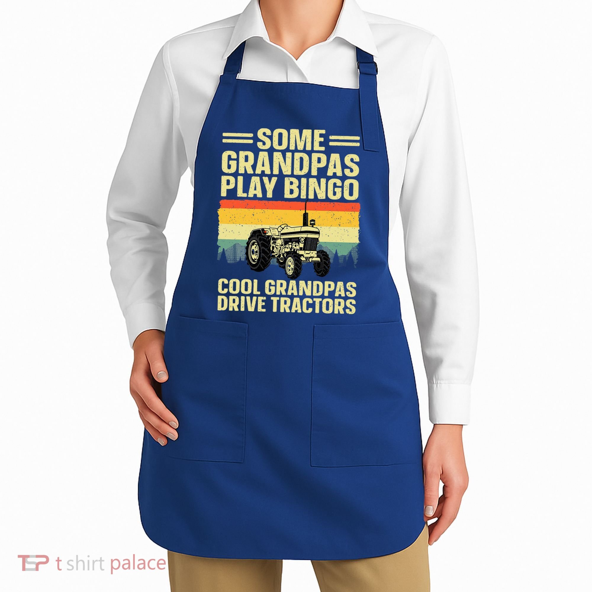 Cool Tractor Art For Grandpa Farming Farmer Farm Tractor Apron