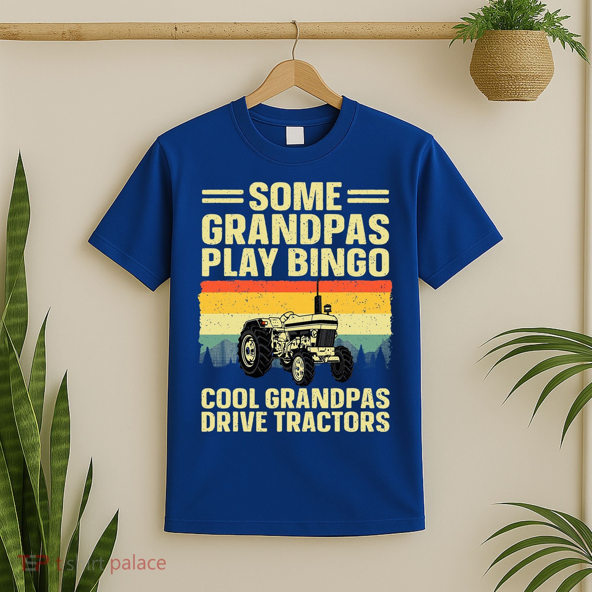 Cool Tractor Art For Grandpa Farming Farmer Farm Tractor T-Shirt