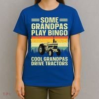 Cool Tractor Art For Grandpa Farming Farmer Farm Tractor T-Shirt thumb 4