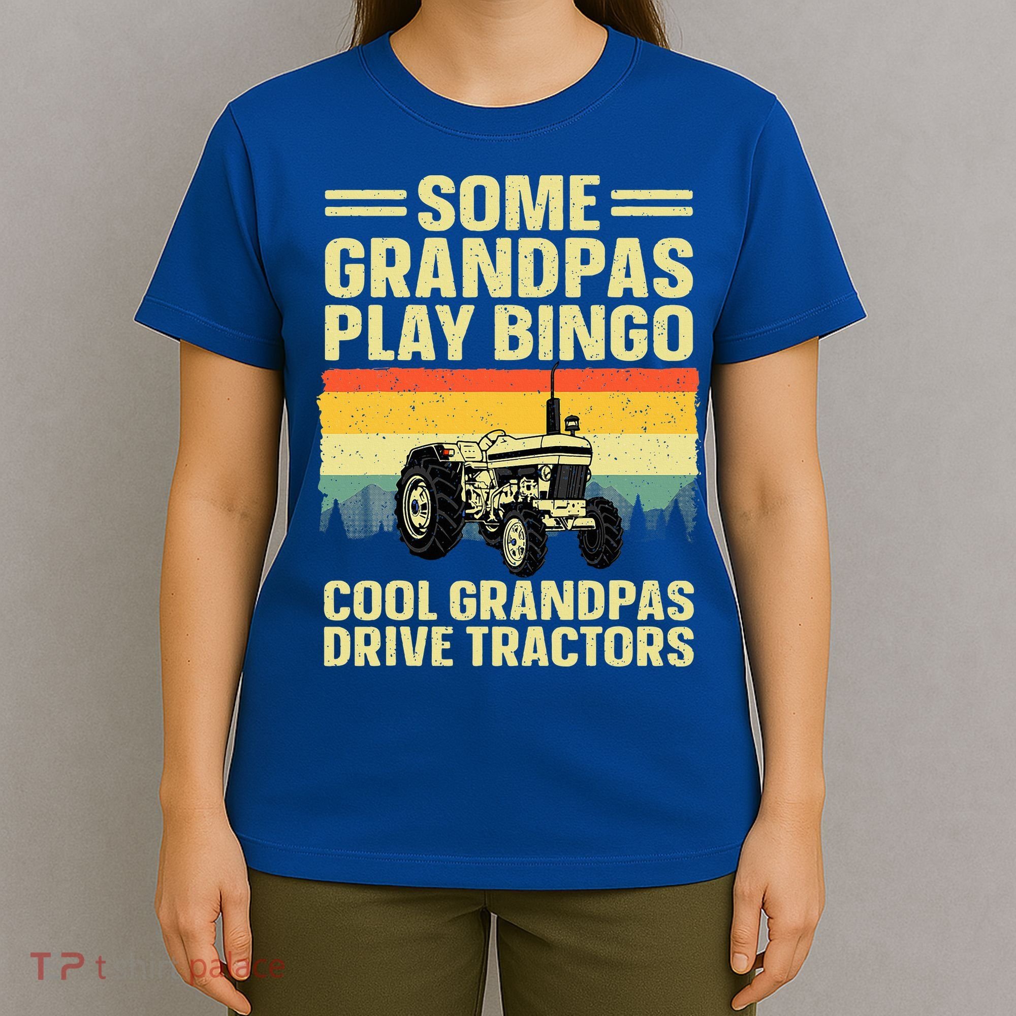 Cool Tractor Art For Grandpa Farming Farmer Farm Tractor T-Shirt