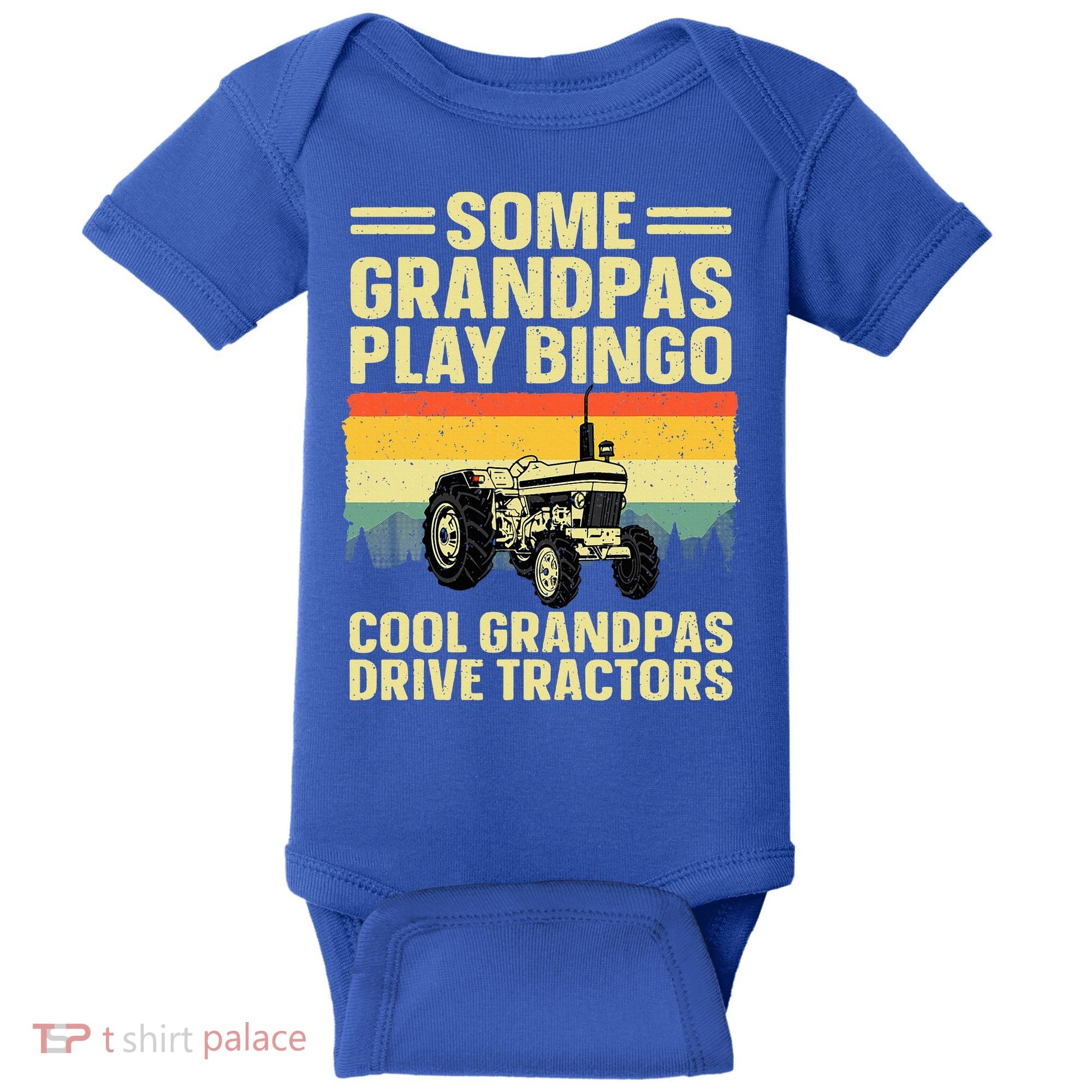 Cool Tractor Art For Grandpa Farming Farmer Farm Tractor Baby Bodysuit