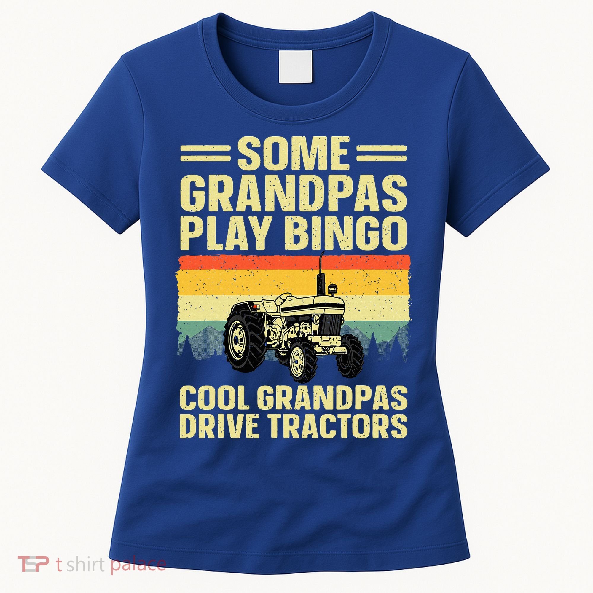Cool Tractor Art For Grandpa Farming Farmer Farm Tractor Women's T-Shirt