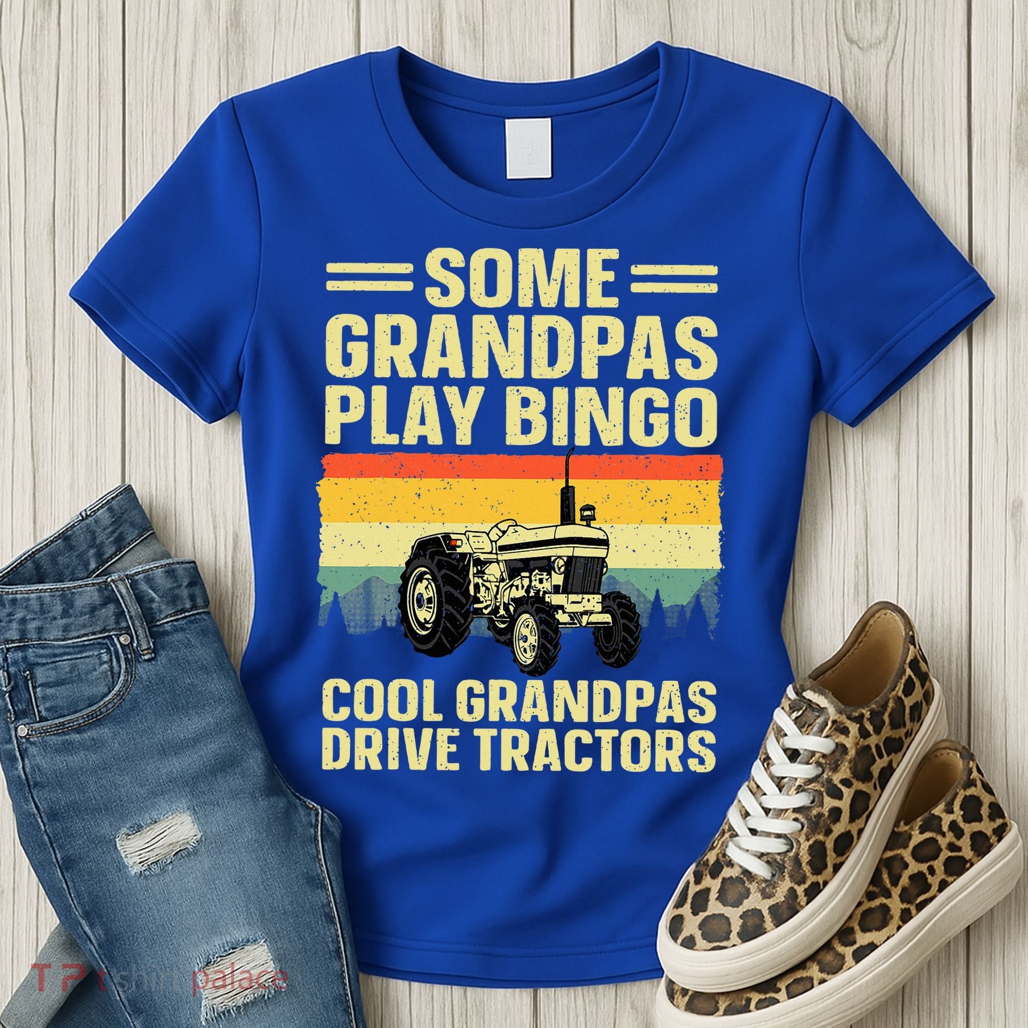 Cool Tractor Art For Grandpa Farming Farmer Farm Tractor Women's T-Shirt
