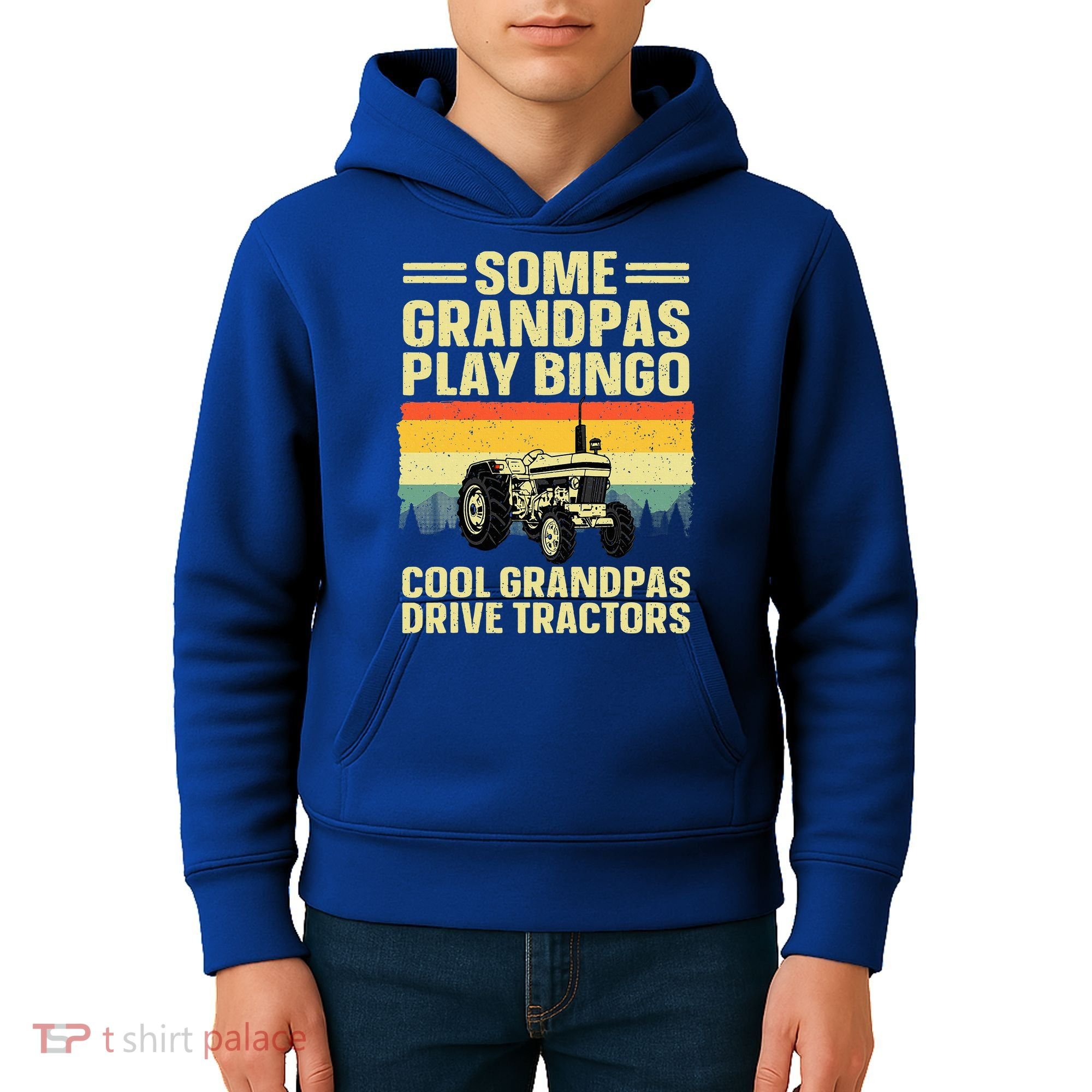 Cool Tractor Art For Grandpa Farming Farmer Farm Tractor Kids Hoodie