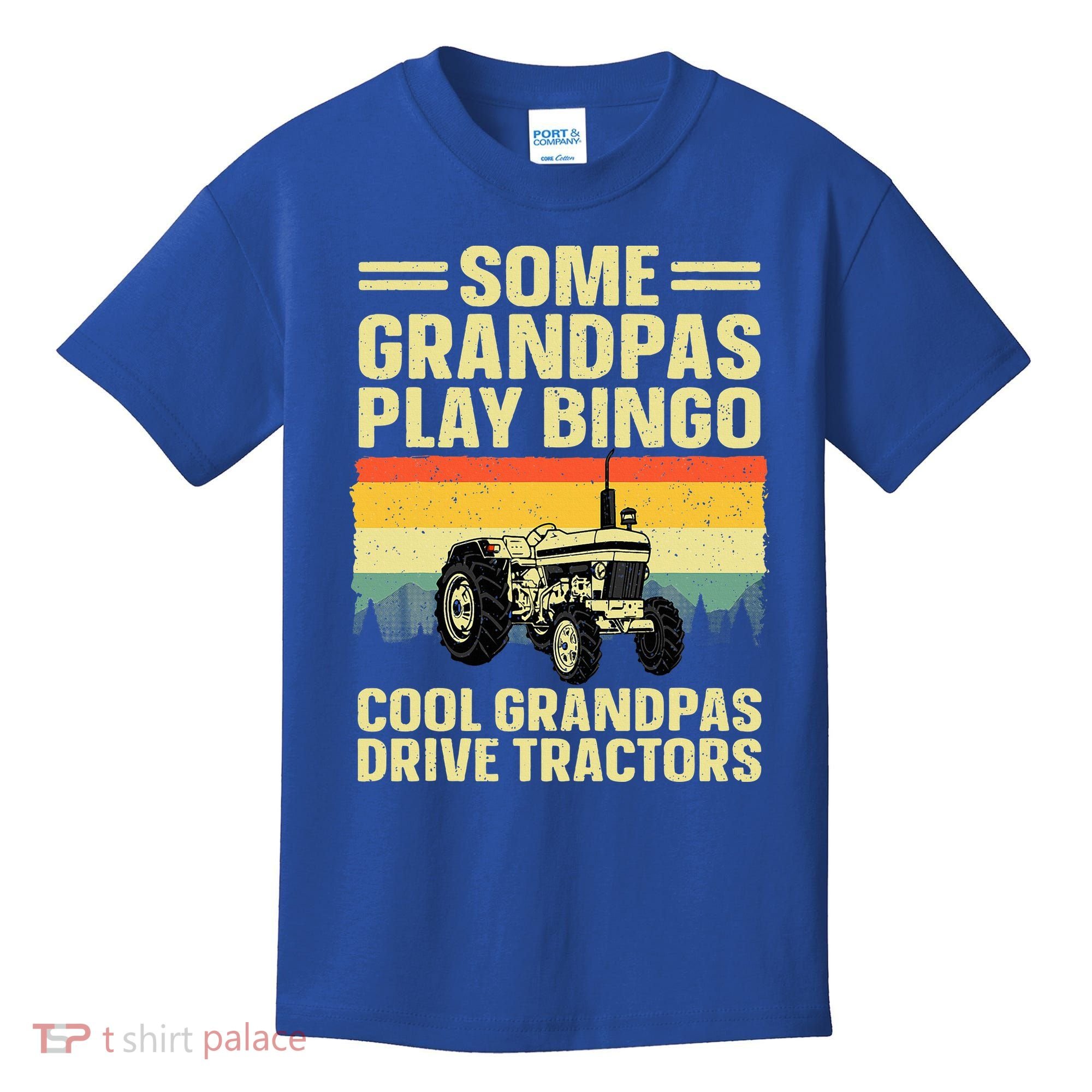 Cool Tractor Art For Grandpa Farming Farmer Farm Tractor Kids T-Shirt