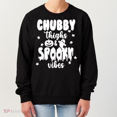 Chubby Thighs And Spooky Vibes Cute Halloween Women's Sweatshirt